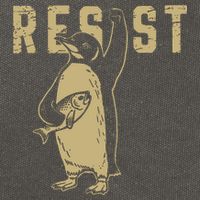 Penguin Flippers Up Resist Funny Penguins Against Trump Cotton Canvas Backpack