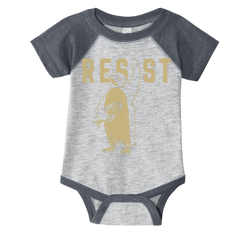 Penguin Flippers Up Resist Funny Penguins Against Trump Infant Baby Jersey Bodysuit