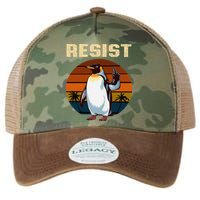 Penguin Flippers Up Resist Funny Penguins Against Trump Legacy Tie Dye Trucker Hat