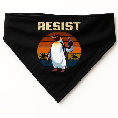 Penguin Flippers Up Resist Funny Penguins Against Trump USA-Made Doggie Bandana