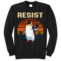 Penguin Flippers Up Resist Funny Penguins Against Trump Sweatshirt
