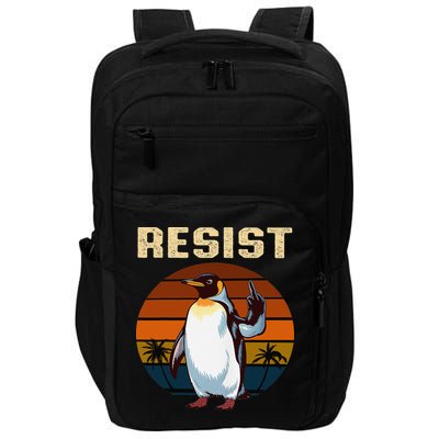 Penguin Flippers Up Resist Funny Penguins Against Trump Impact Tech Backpack