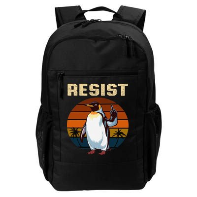 Penguin Flippers Up Resist Funny Penguins Against Trump Backpack