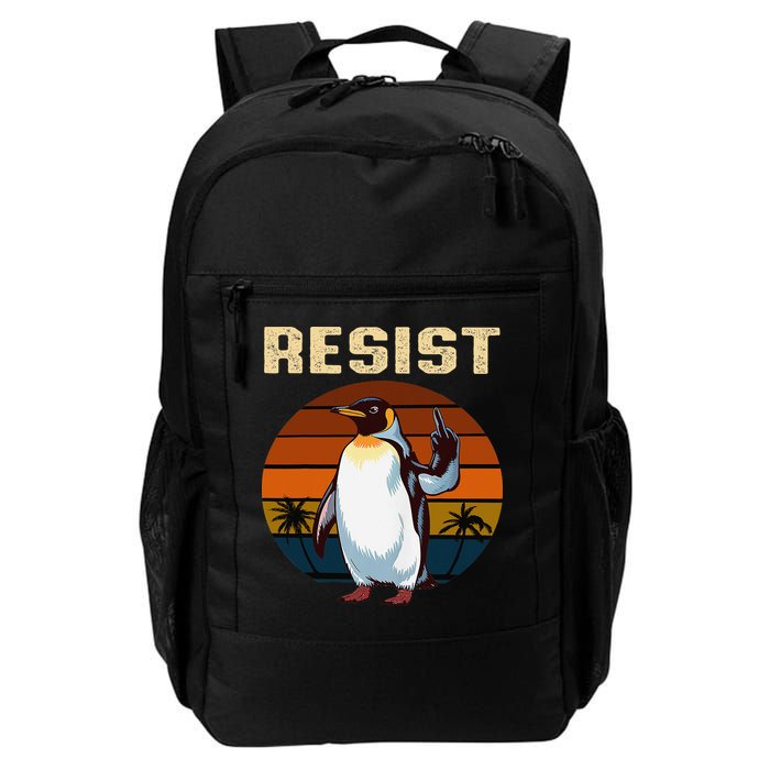 Penguin Flippers Up Resist Funny Penguins Against Trump Backpack
