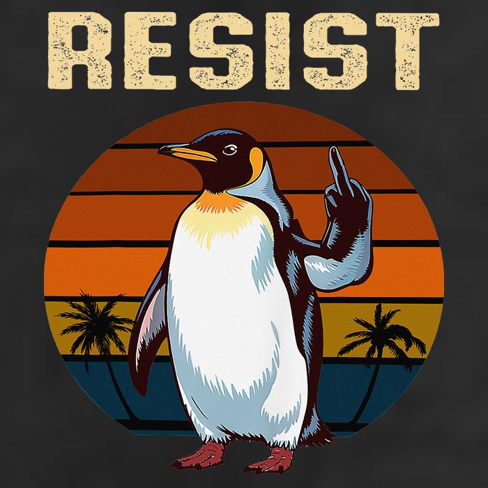 Penguin Flippers Up Resist Funny Penguins Against Trump 15oz Campfire Ceramic Mug