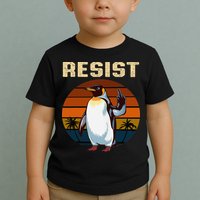 Penguin Flippers Up Resist Funny Penguins Against Trump Toddler T-Shirt