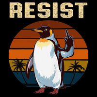 Penguin Flippers Up Resist Funny Penguins Against Trump Toddler T-Shirt