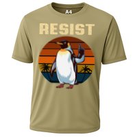 Penguin Flippers Up Resist Funny Penguins Against Trump Cooling Performance Crew T-Shirt