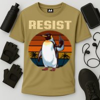 Penguin Flippers Up Resist Funny Penguins Against Trump Cooling Performance Crew T-Shirt