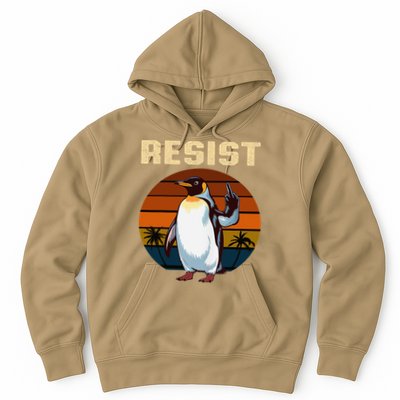 Penguin Flippers Up Resist Funny Penguins Against Trump Hoodie