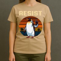 Penguin Flippers Up Resist Funny Penguins Against Trump T-Shirt