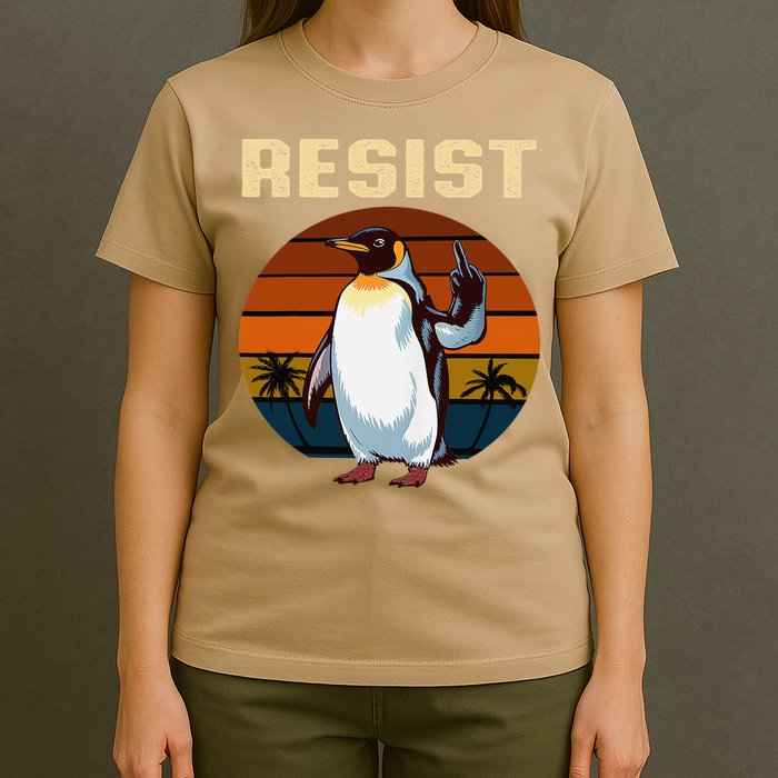 Penguin Flippers Up Resist Funny Penguins Against Trump T-Shirt