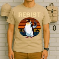 Penguin Flippers Up Resist Funny Penguins Against Trump T-Shirt