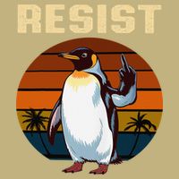 Penguin Flippers Up Resist Funny Penguins Against Trump Polo