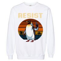 Penguin Flippers Up Resist Funny Penguins Against Trump Garment-Dyed Sweatshirt
