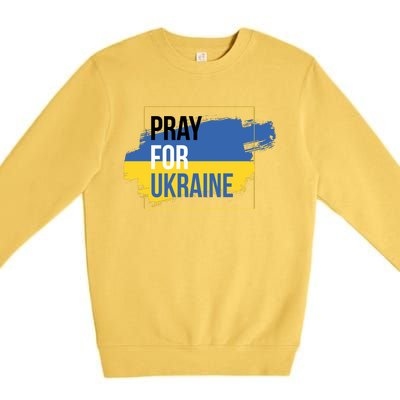 Pray For Ukraine Premium Crewneck Sweatshirt