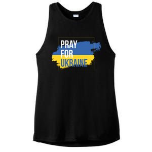 Pray For Ukraine Ladies PosiCharge Tri-Blend Wicking Tank