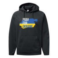 Pray For Ukraine Performance Fleece Hoodie