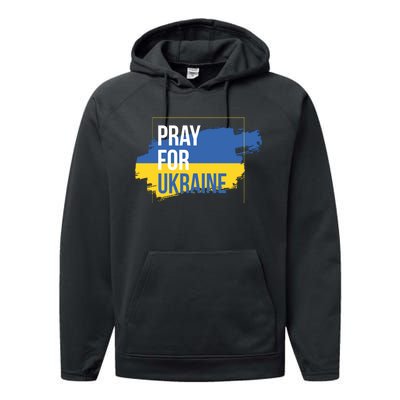 Pray For Ukraine Performance Fleece Hoodie