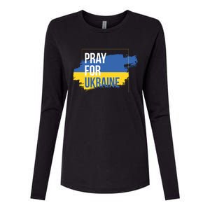 Pray For Ukraine Womens Cotton Relaxed Long Sleeve T-Shirt