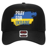 Pray For Ukraine High Crown Mesh Back Trucker Hat