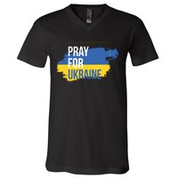 Pray For Ukraine V-Neck T-Shirt