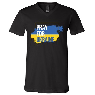 Pray For Ukraine V-Neck T-Shirt