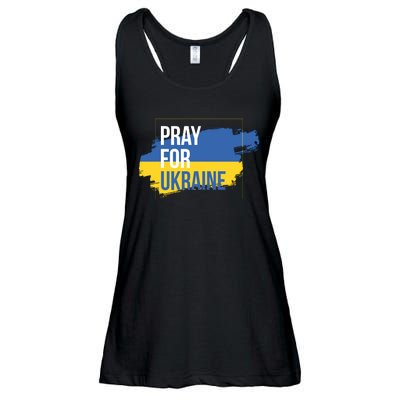 Pray For Ukraine Ladies Essential Flowy Tank