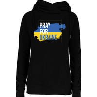 Pray For Ukraine Womens Funnel Neck Pullover Hood