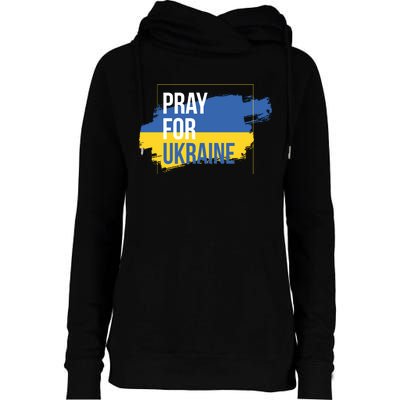 Pray For Ukraine Womens Funnel Neck Pullover Hood