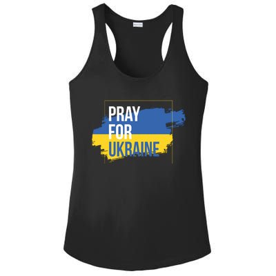 Pray For Ukraine Ladies PosiCharge Competitor Racerback Tank