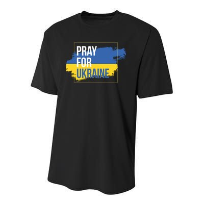 Pray For Ukraine Youth Performance Sprint T-Shirt