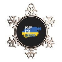 Pray For Ukraine Metallic Star Ornament