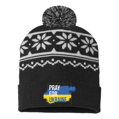 Pray For Ukraine USA-Made Snowflake Beanie