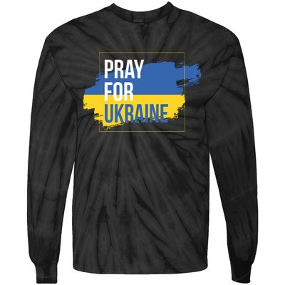 Pray For Ukraine Tie-Dye Long Sleeve Shirt