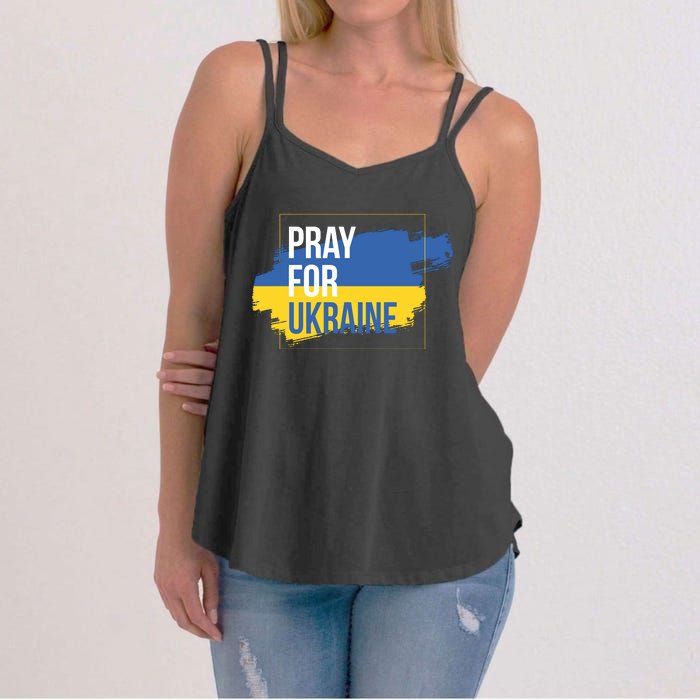 Pray For Ukraine Women's Strappy Tank