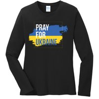 Pray For Ukraine Ladies Long Sleeve Shirt