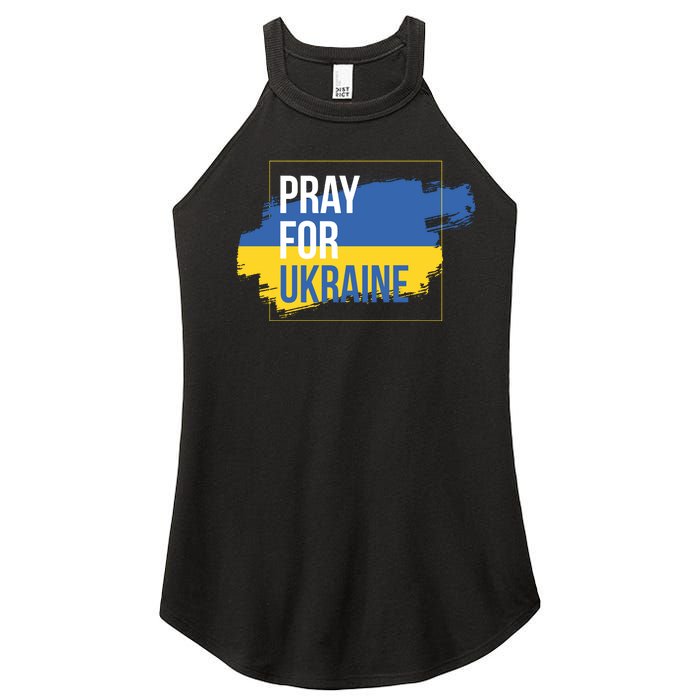 Pray For Ukraine Women's Perfect Tri Rocker Tank