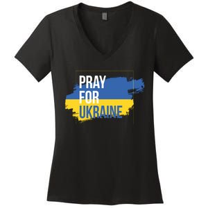 Pray For Ukraine Women's V-Neck T-Shirt