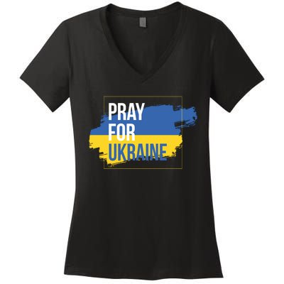 Pray For Ukraine Women's V-Neck T-Shirt