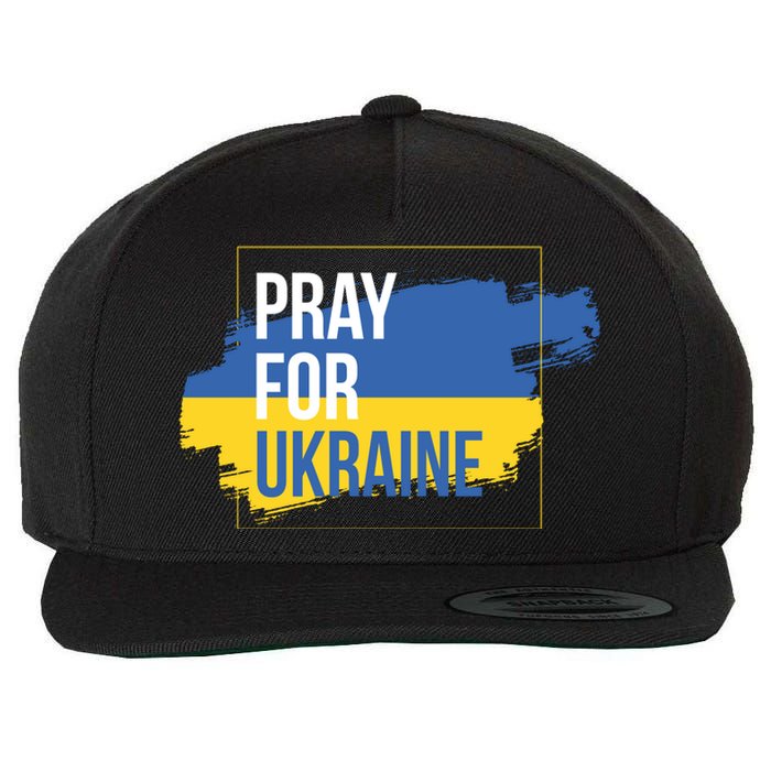 Pray For Ukraine Wool Snapback Cap