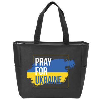 Pray For Ukraine Zip Tote Bag