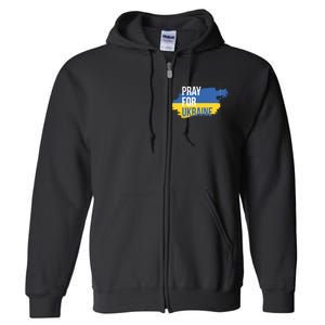 Pray For Ukraine Full Zip Hoodie