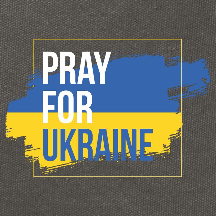 Pray For Ukraine Cotton Canvas Backpack