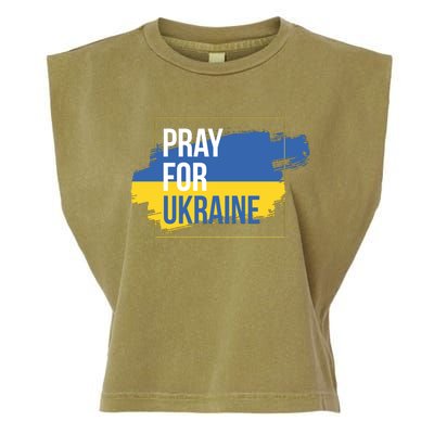 Pray For Ukraine Garment-Dyed Women's Muscle Tee