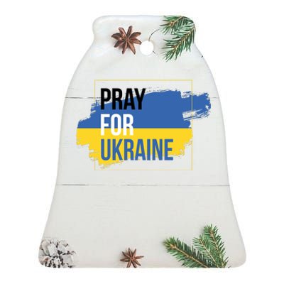 Pray For Ukraine Ceramic Bell Ornament