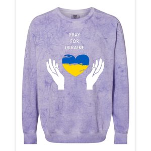 Pray For Ukraine I Stand With Ukraine Puck Futin Colorblast Crewneck Sweatshirt