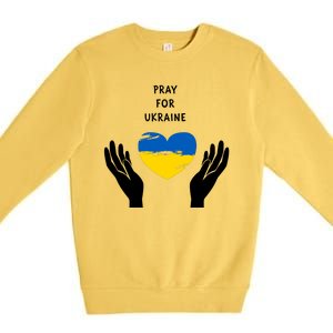 Pray For Ukraine I Stand With Ukraine Puck Futin Premium Crewneck Sweatshirt