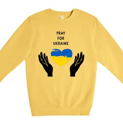 Pray For Ukraine I Stand With Ukraine Puck Futin Premium Crewneck Sweatshirt