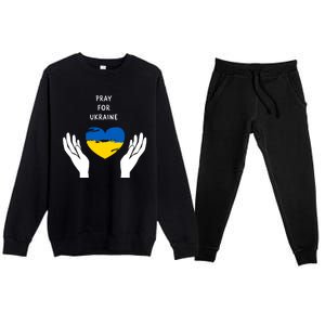 Pray For Ukraine I Stand With Ukraine Puck Futin Premium Crewneck Sweatsuit Set